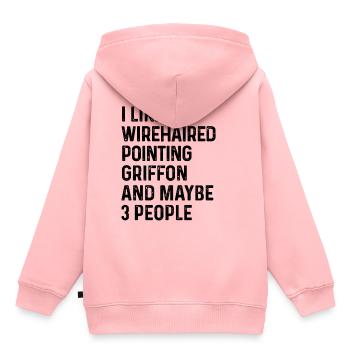 I Like Wirehaired Pointing Griffon And Maybe 3 - Kids Premium Organic Hoodie - rose - Back - AI Model Kid Female (0cm)