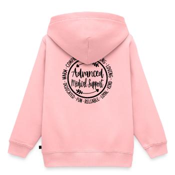 Assistant de soutien médical avancé - Sweat Premium à capuche enfant bio - rose - Dos - AI Model Kid Female (0cm)