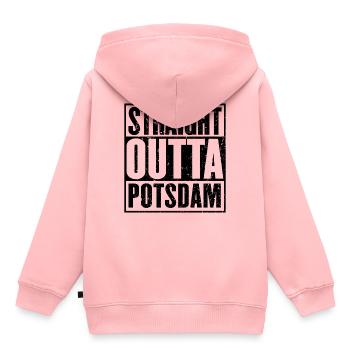 Direkt aus Potsdam - Kinder Premium Organic Hoodie - Rosa - Hinten - AI Model Kid Female (0cm)