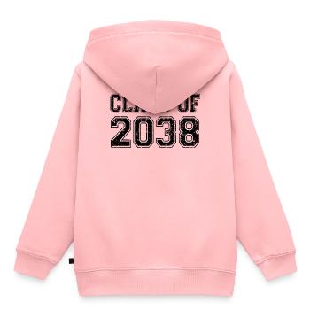 Klasse von 2038 - Kinder Premium Organic Hoodie - Rosa - Hinten - AI Model Kid Female (0cm)