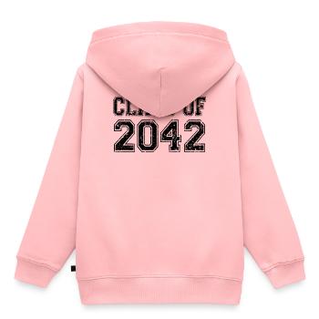 Klasse von 2042 - Kinder Premium Organic Hoodie - Rosa - Hinten - AI Model Kid Female (0cm)