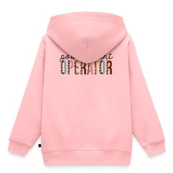 Opérateur de centrale électrique Leopard Print Drôle - Sweat Premium à capuche enfant bio - rose - Dos - AI Model Kid Female (0cm)