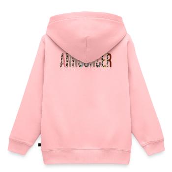 Ansager - Kinder Premium Organic Hoodie - Rosa - Hinten - AI Model Kid Female (0cm)