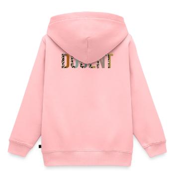 Dozent - Kinder Premium Organic Hoodie - Rosa - Hinten - AI Model Kid Female (0cm)