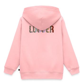 Bûcheron - Sweat Premium à capuche enfant bio - rose - Dos - AI Model Kid Female (0cm)