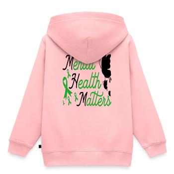 Psychische Gesundheit beendet das Stigma Gesundheit - Kinder Premium Organic Hoodie - Rosa - Hinten - AI Model Kid Female (0cm)
