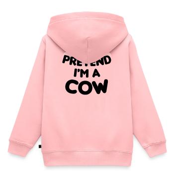 Faites semblant d’être une vache Tu comme si je suis une vache - Sweat Premium à capuche enfant bio - rose - Dos - AI Model Kid Female (0cm)