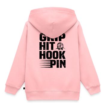 Arm Wrestling - Kinder Premium Organic Hoodie - Rosa - Hinten - AI Model Kid Female (0cm)