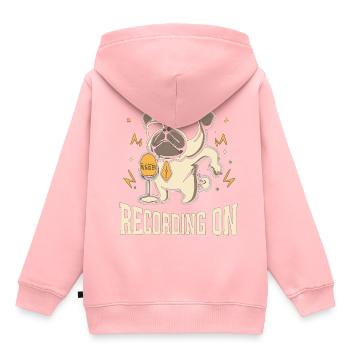 Podcast - Kinder Premium Organic Hoodie - Rosa - Hinten - AI Model Kid Female (0cm)