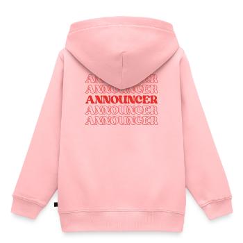 Ansager, Anrufer, Broadcaster, Wertschätzung, Zitate - Kinder Premium Organic Hoodie - Rosa - Hinten - AI Model Kid Female (0cm)