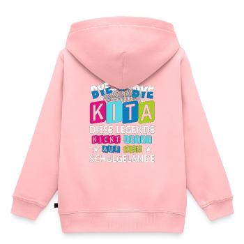 Einschulung Schulkind Kindergarten Kita Geschenk - Kinder Premium Organic Hoodie - Rosa - Hinten - AI Model Kid Female (0cm)