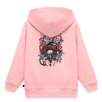 Berlin Köpenick Souvenir Cöpenick Dark Skull - Kinder Premium Organic Hoodie - Rosa - Hinten - AI Model Kid Female (0cm)