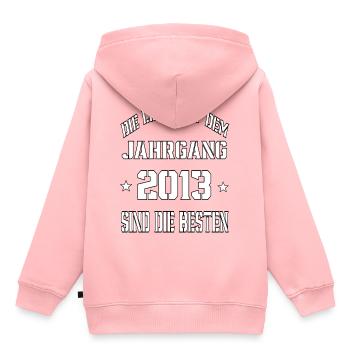 Die Leute mit dem Jahrgang 2013 - Kinder Premium Organic Hoodie - Rosa - Hinten - AI Model Kid Female (0cm)