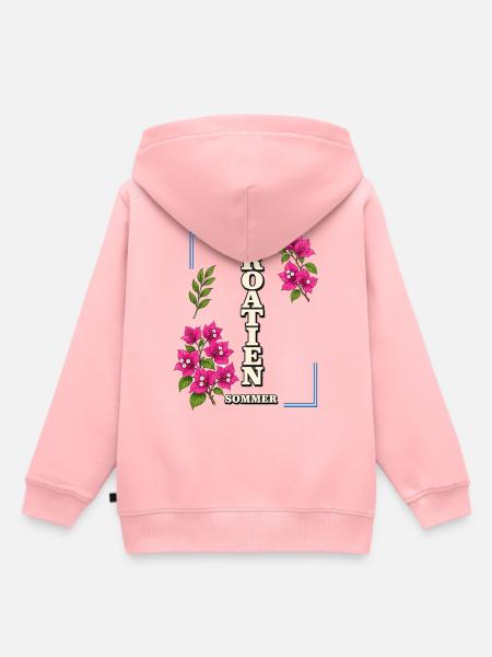 Kroatien Sommer mit Bougainvillea-Blüten - Kinder Premium Organic Hoodie - Rosa
