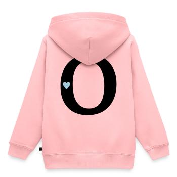 Buchstabe O Anfangsbuchstabe - Kinder Premium Organic Hoodie - Rosa - Hinten - AI Model Kid Female (0cm)