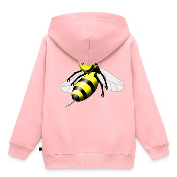 Wespe - Kinder Premium Organic Hoodie - Rosa - Hinten - AI Model Kid Female (0cm)