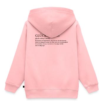 Glücksschiss Definition schwarz - Kinder Premium Organic Hoodie - Rosa - Hinten - AI Model Kid Female (0cm)