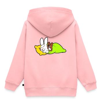 Ostern Osterhase - Kinder Premium Organic Hoodie - Rosa - Hinten - AI Model Kid Female (0cm)