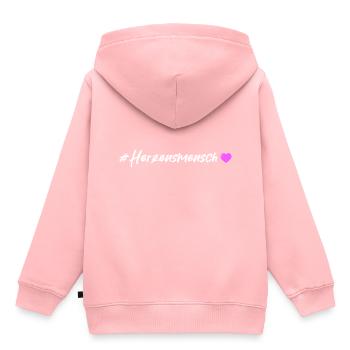 Cœur sincère - Sweat Premium à capuche enfant bio - rose - Dos - AI Model Kid Female (0cm)