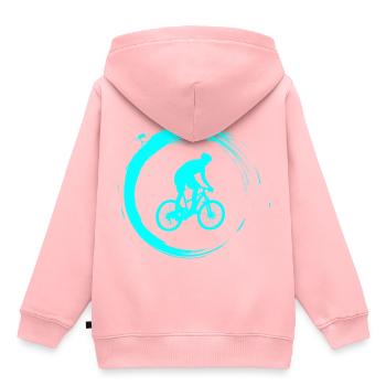 vtt - Sweat Premium à capuche enfant bio - rose - Dos - AI Model Kid Female (0cm)