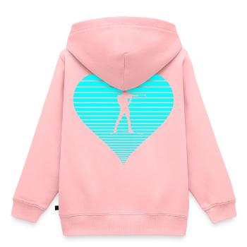Biathlon - Kinder Premium Organic Hoodie - Rosa - Hinten - AI Model Kid Female (0cm)