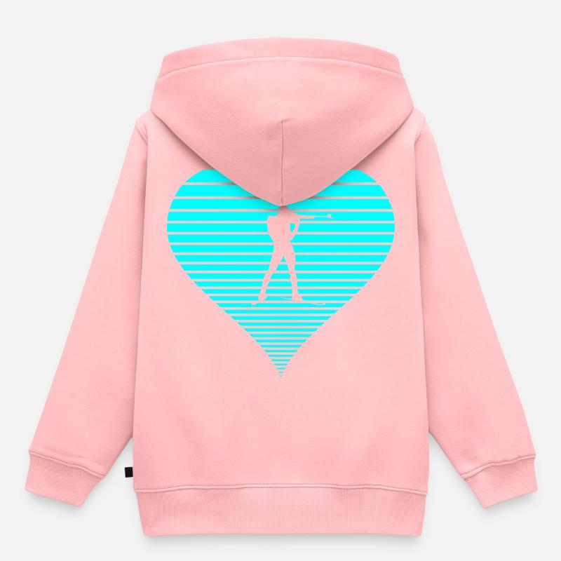 biathlon - Sweat Premium à capuche enfant bio - rose