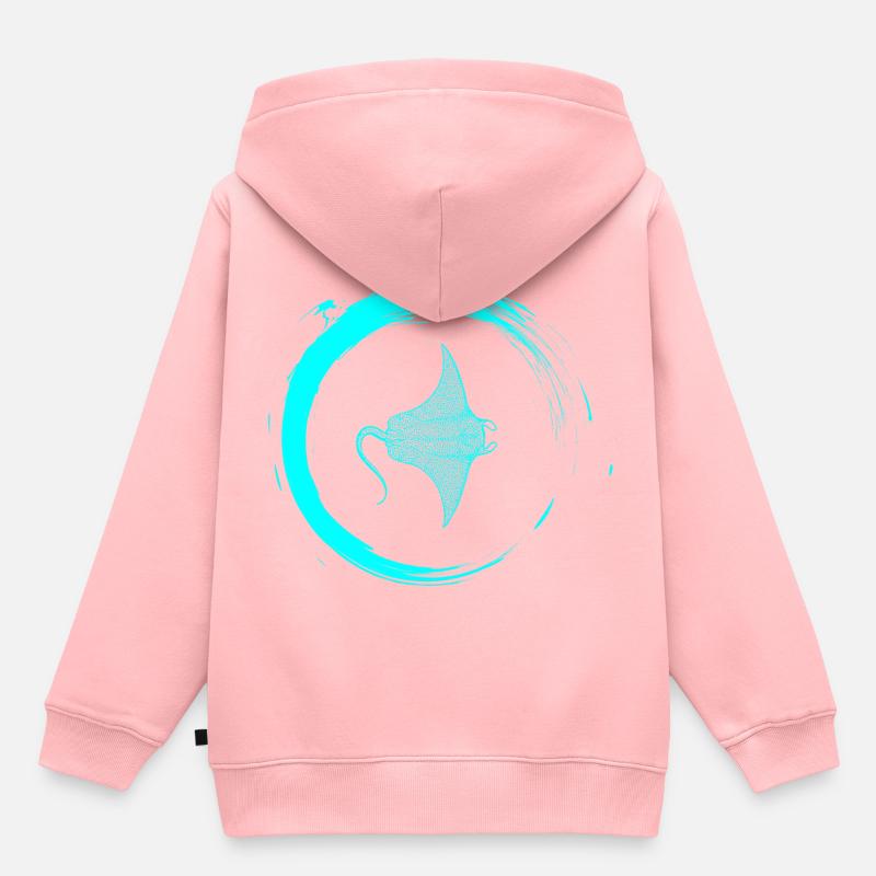Rochen - Kinder Premium Organic Hoodie - Rosa