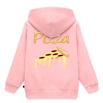pizza - Kinder Premium Organic Hoodie - Rosa - Hinten - AI Model Kid Female (0cm)