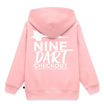 Dart Arrow Nine Dart checkout Darts Player Bullseye - Kids Premium Organic Hoodie - rose - Back - AI Model Kid Female (0cm)