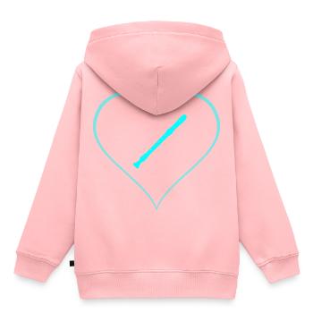 Flöte - Kinder Premium Organic Hoodie - Rosa - Hinten - AI Model Kid Female (0cm)