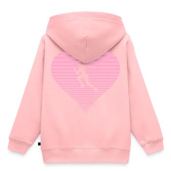 Sport ist meine Leidenschaft! - Kinder Premium Organic Hoodie - Rosa - Hinten - AI Model Kid Female (0cm)