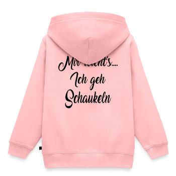 mir reichts ich geh schaukeln lustiges Spielplatz - Kinder Premium Organic Hoodie - Rosa - Hinten - AI Model Kid Female (0cm)