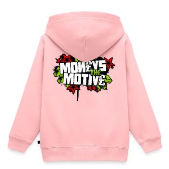Moneys The Motive - Kids Premium Organic Hoodie - rose - Back - AI Model Kid Female (0cm)