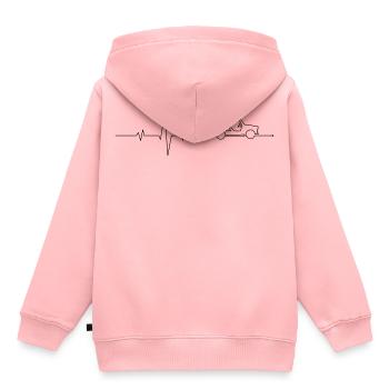 Kübel Cabrio Herzschlag Pulsschlag P 601 - Kinder Premium Organic Hoodie - Rosa - Hinten - AI Model Kid Female (0cm)