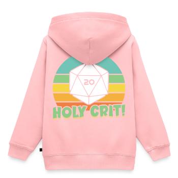 Holy crit,Gaming - Sweat Premium à capuche enfant bio - rose - Dos - AI Model Kid Female (0cm)