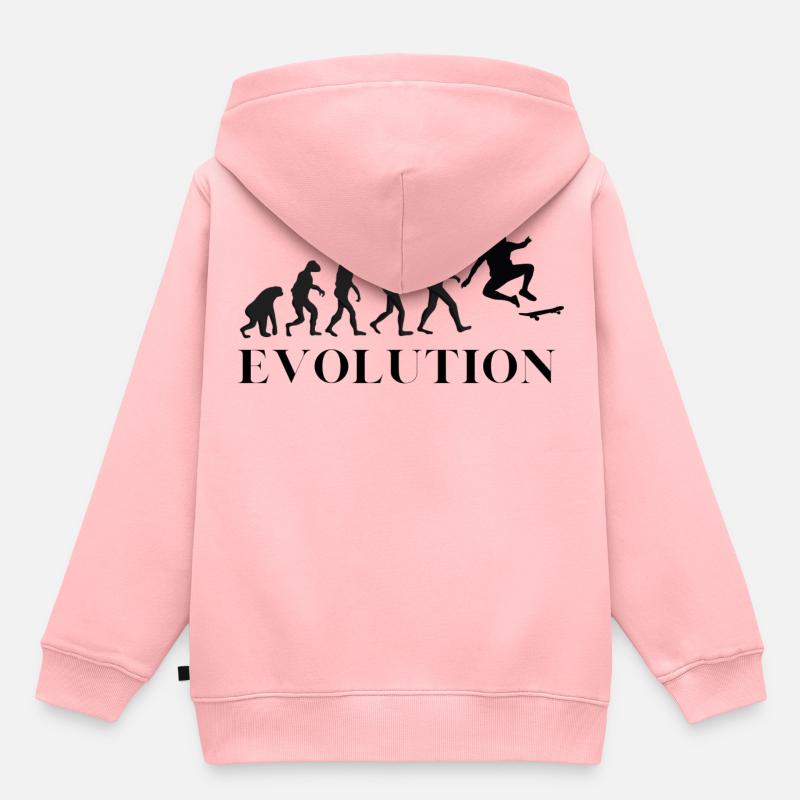 Evolution skate - Sweat Premium à capuche enfant bio - rose