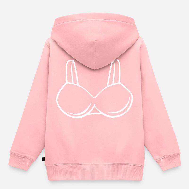 soutien-gorge - Sweat Premium à capuche enfant bio - rose