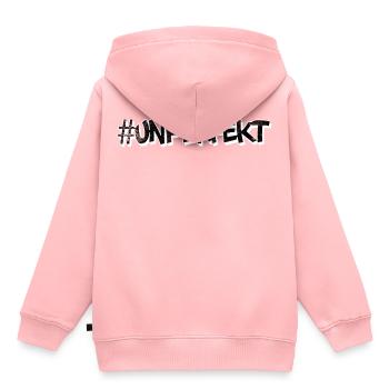 #unperfekt - nicht perfekt - Kinder Premium Organic Hoodie - Rosa - Hinten - AI Model Kid Female (0cm)