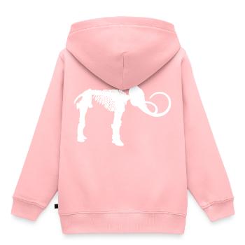 Mammut Eiszeit Skelett - Kinder Premium Organic Hoodie - Rosa - Hinten - AI Model Kid Female (0cm)