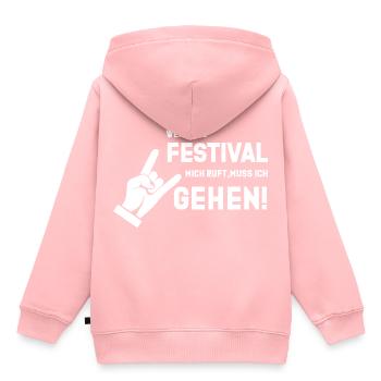 Festival Shirt · Open Air Party · Music Gift - Kids Premium Organic Hoodie - rose - Back - AI Model Kid Female (0cm)