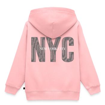NYC New York - Sweat Premium à capuche enfant bio - rose - Dos - AI Model Kid Female (0cm)