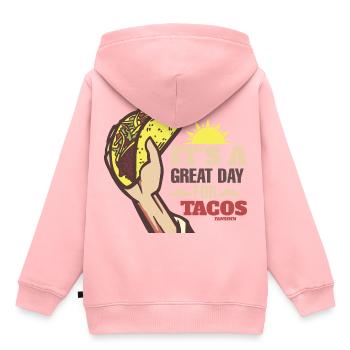 It's A Great Day For Tacos - Kids Premium Organic Hoodie - rose - Back - AI Model Kid Female (0cm)