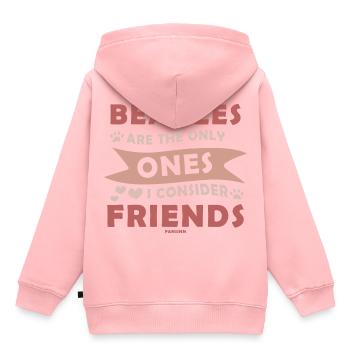 Beagle britischer Jagdhund - Kinder Premium Organic Hoodie - Rosa - Hinten - AI Model Kid Female (0cm)