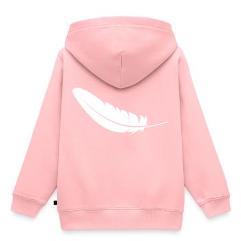 feather - Kids Premium Organic Hoodie - rose - Back - AI Model Kid Female (0cm)