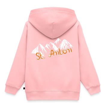 St. Anton - Sweat Premium à capuche enfant bio - rose - Dos - AI Model Kid Female (0cm)