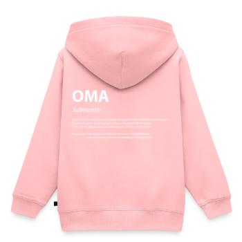 mot définition grand-mère cadeau idée blanc - Sweat Premium à capuche enfant bio - rose - Dos - AI Model Kid Female (0cm)