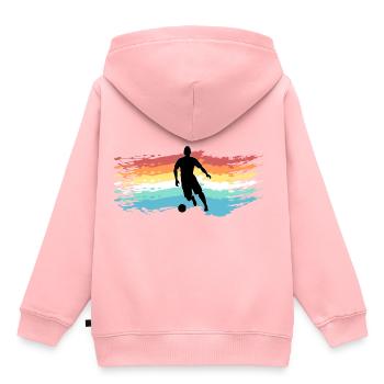 football - Sweat Premium à capuche enfant bio - rose - Dos - AI Model Kid Female (0cm)