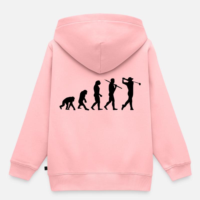 Golf Evolution Gift - Kids Premium Organic Hoodie - rose