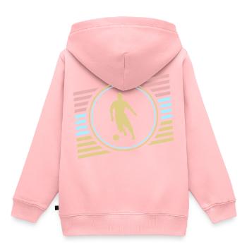football - Sweat Premium à capuche enfant bio - rose - Dos - AI Model Kid Female (0cm)