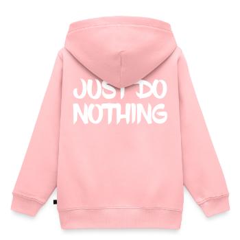 Ne fais rien - Sweat Premium à capuche enfant bio - rose - Dos - AI Model Kid Female (0cm)